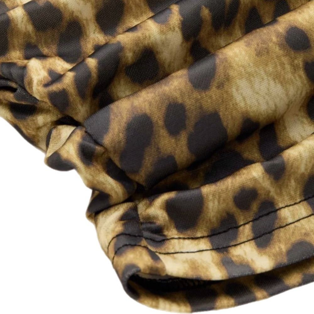 COWL NECK LEOPARD RUCHED CAMI TOP CURVE & PLUS NWT - Picture 11 of 17